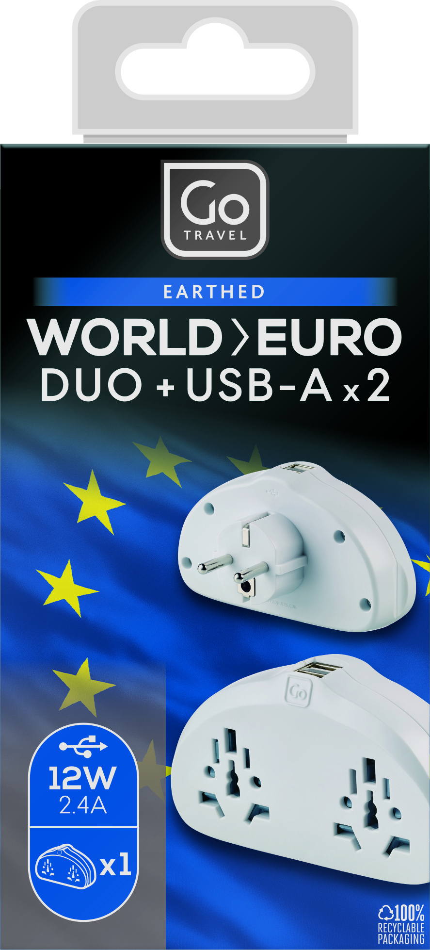 World-EU USB-A Adaptor Duo