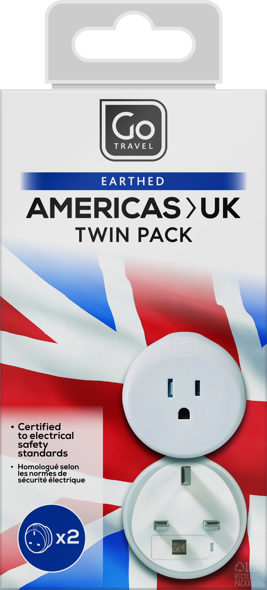 USA-UK Adaptor Twin
