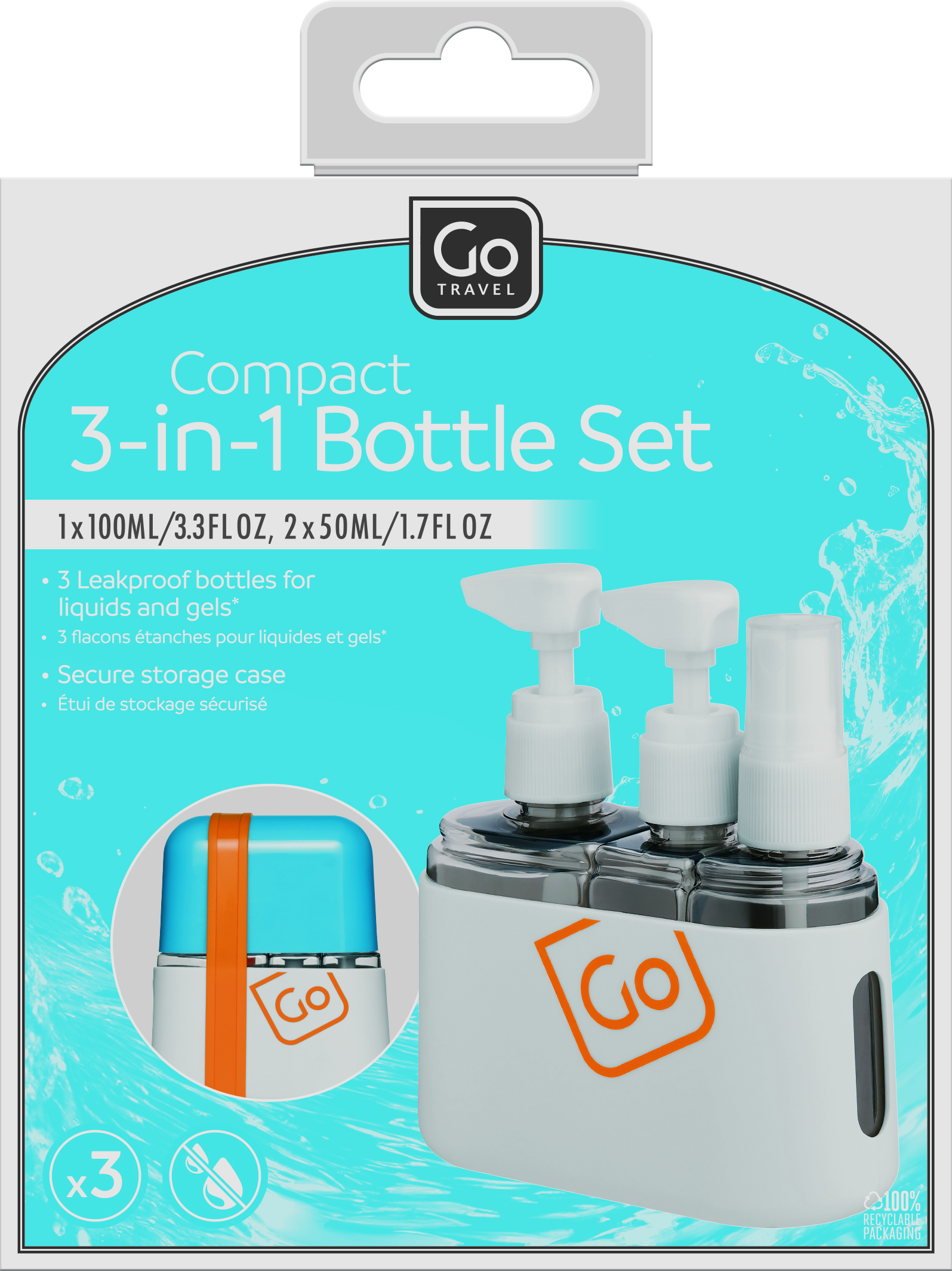Compact 3-in-1 Bottle Set