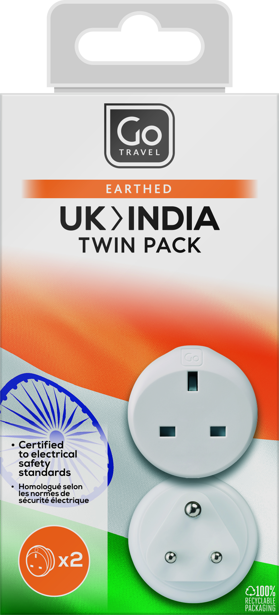 UK-India Adaptor Twin