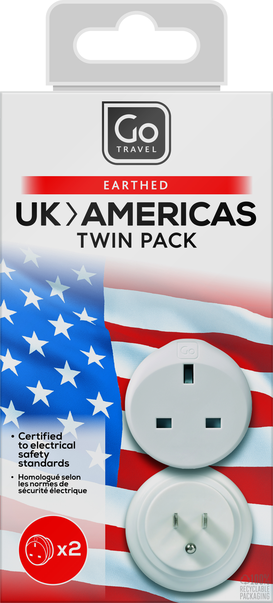 UK-USA Adaptor Twin