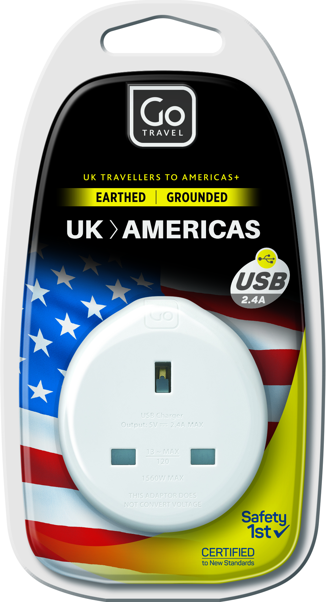 UK-USA Adaptor + USB-A