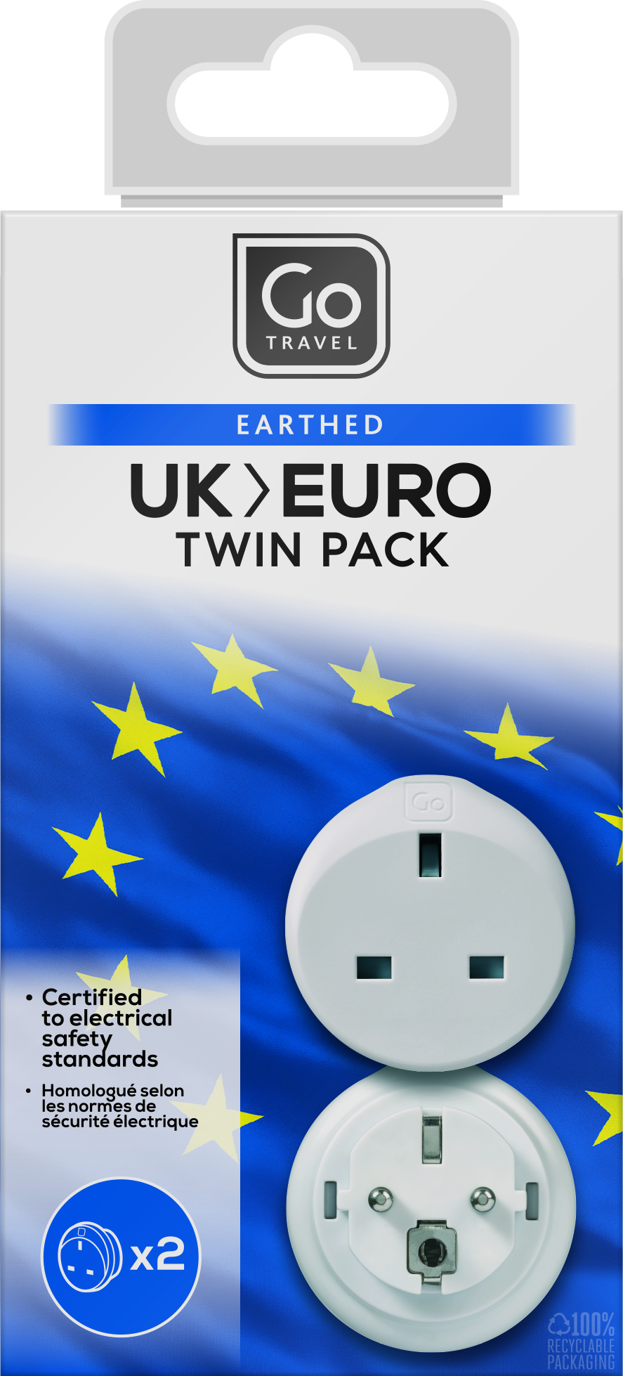 UK-EU Adaptor Twin