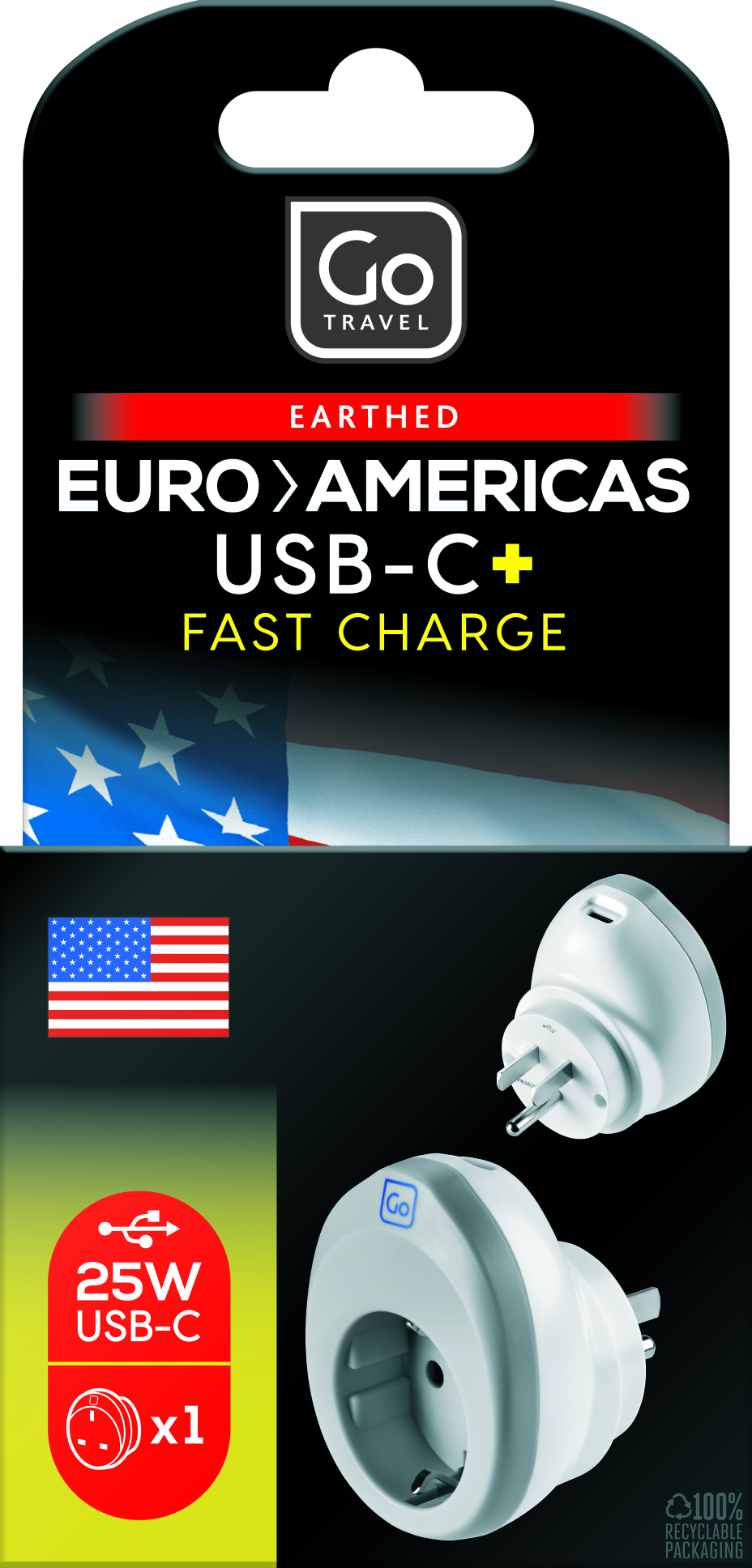 EU-USA USB-C Adaptor +
