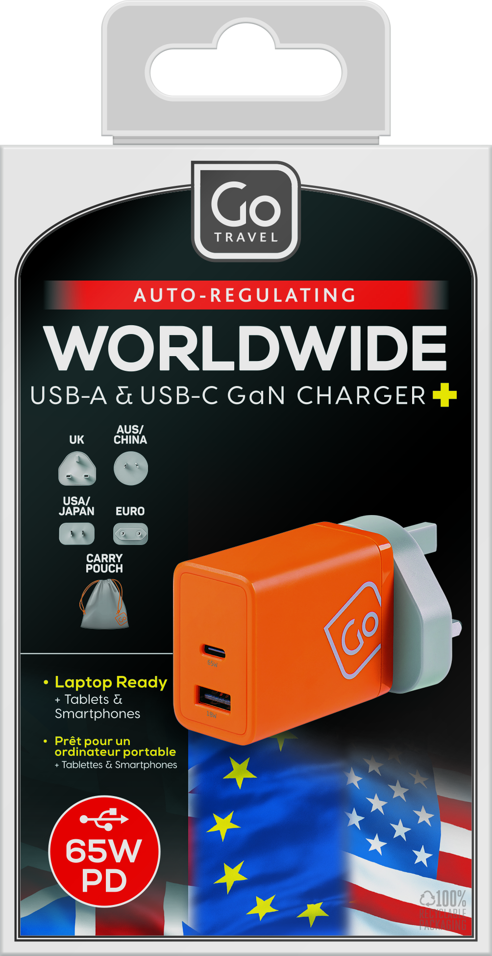 Worldwide USB-A & USB-C GaN Charger +