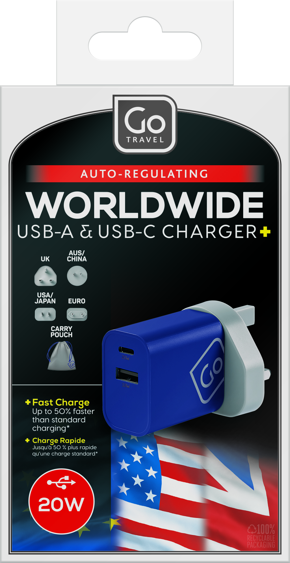 Worldwide USB-A & USB-C Charger +