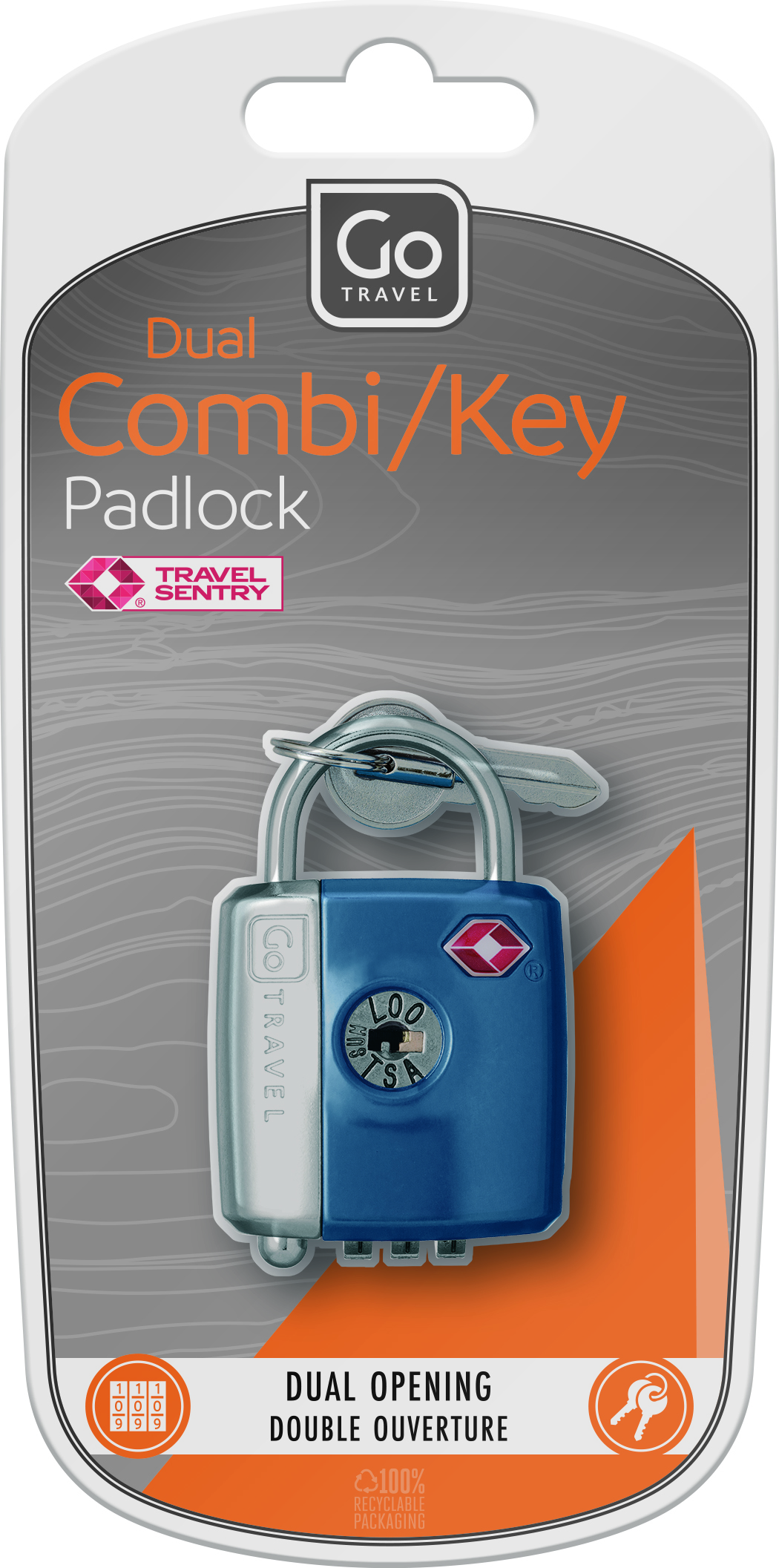 Dual Combi/Key Padlock TSA