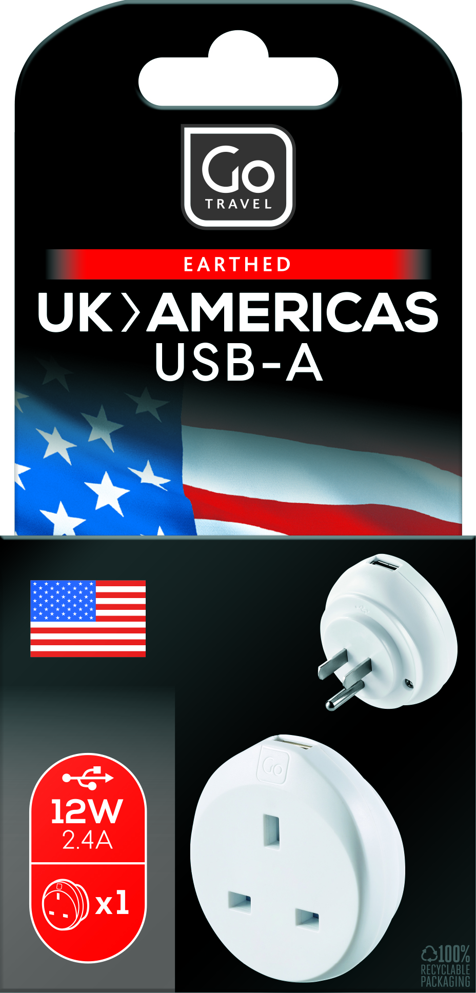 UK-USA USB-A Adaptor