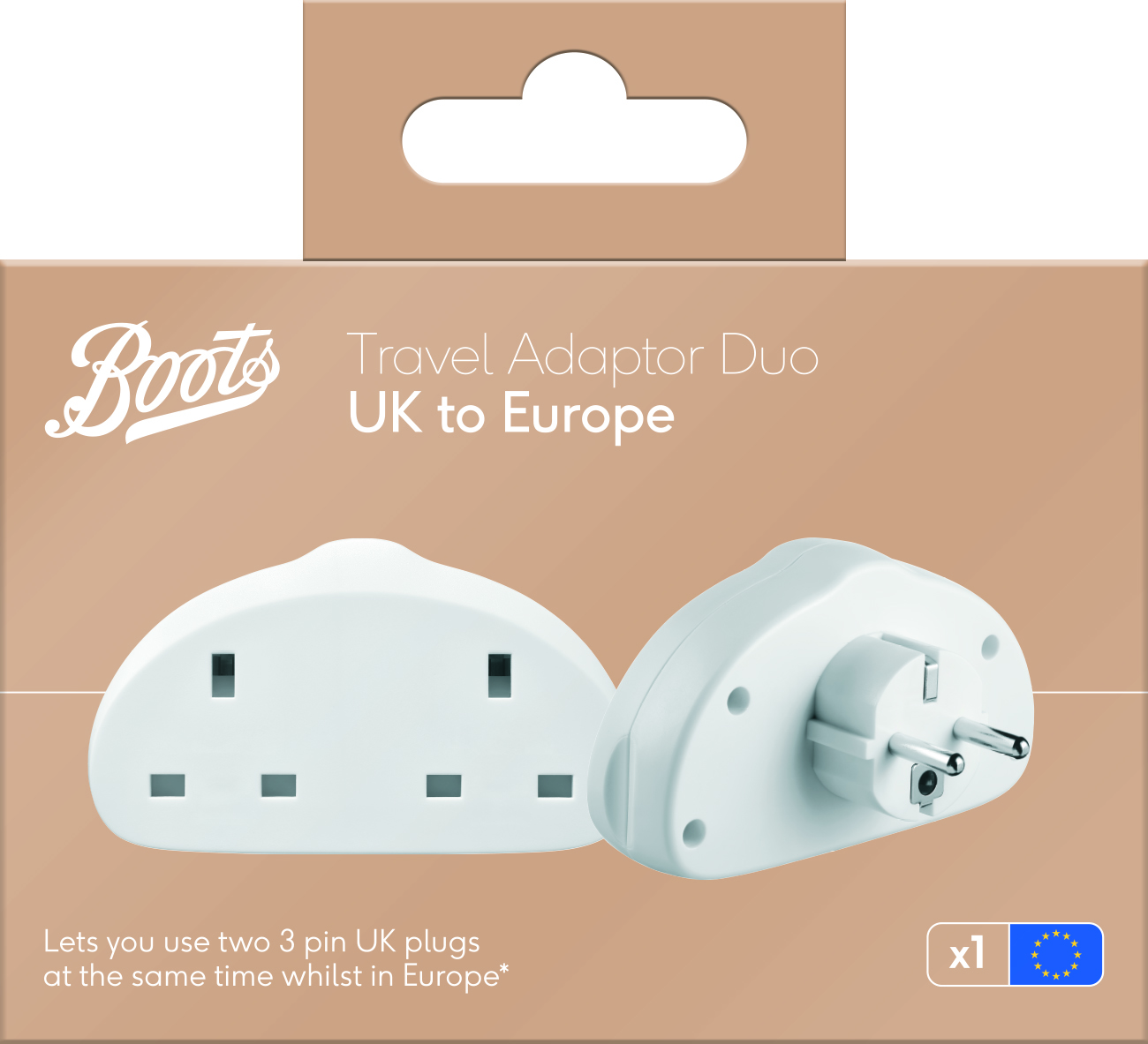 Boots Travel Adaptor Duo UK to Europe
