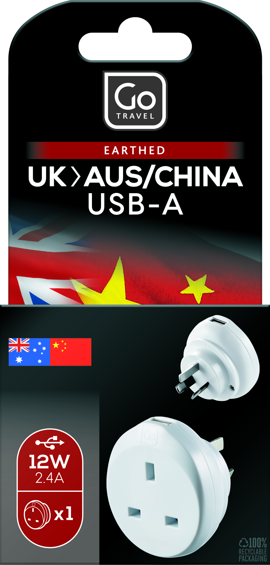 UK-AUS/China USB-A Adaptor