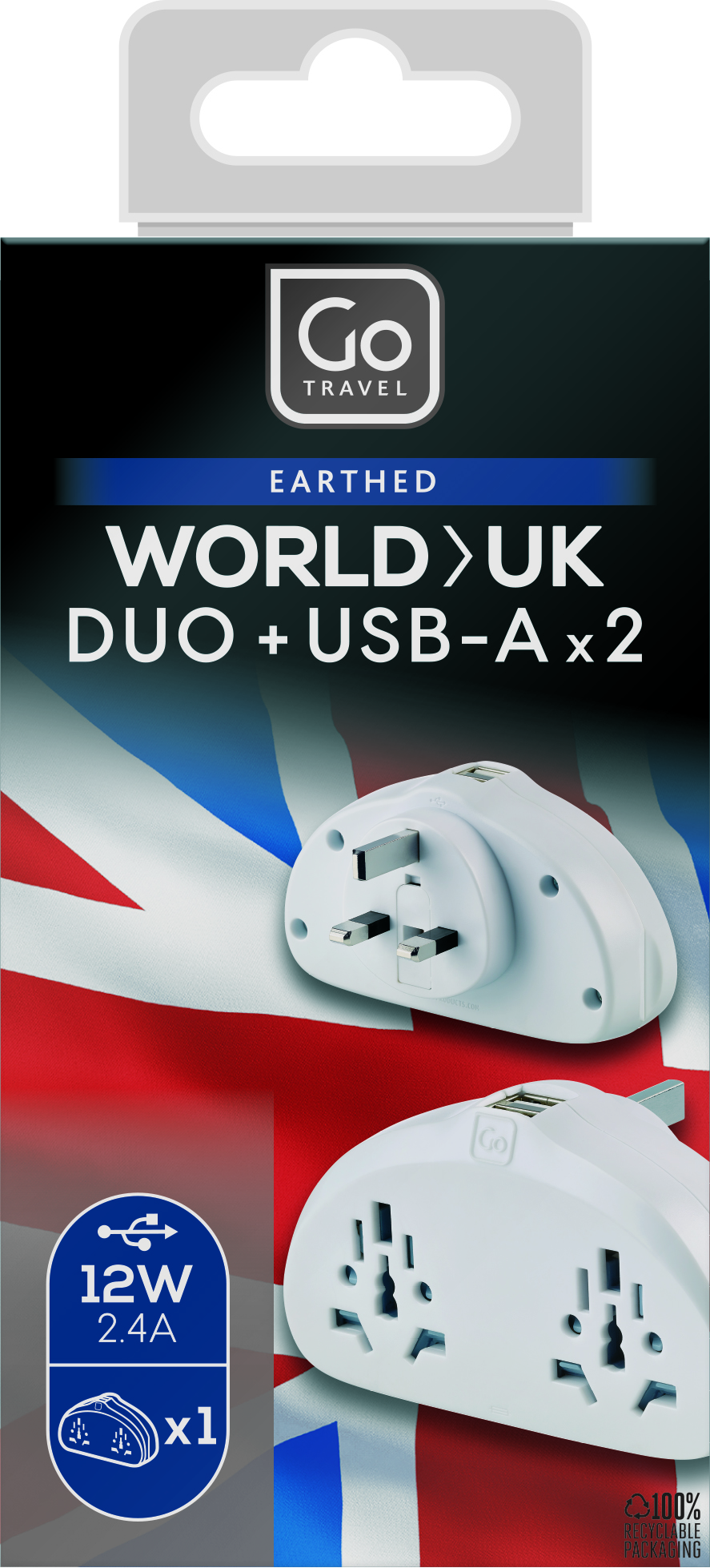World-UK USB-A Adaptor Duo