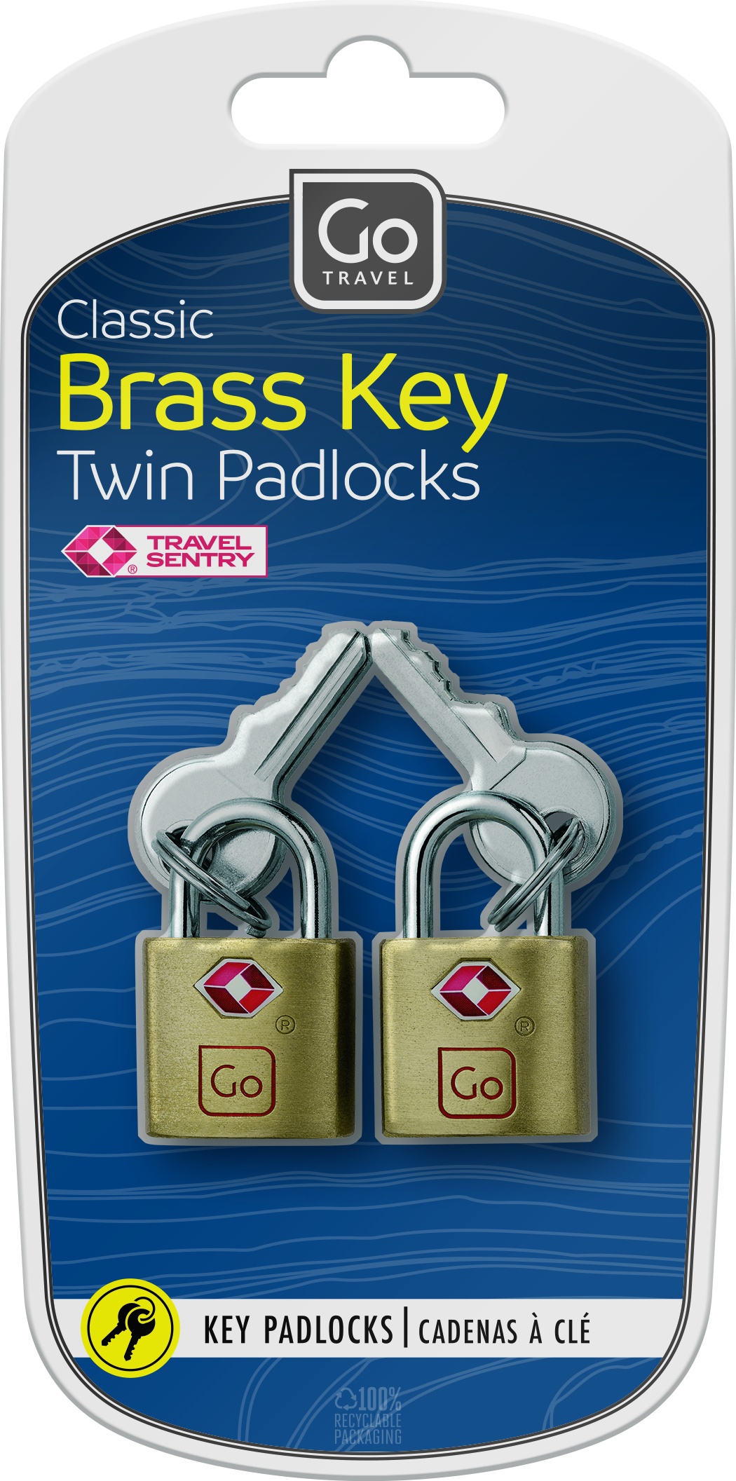 Classic Brass Key Twin Padlocks TSA
