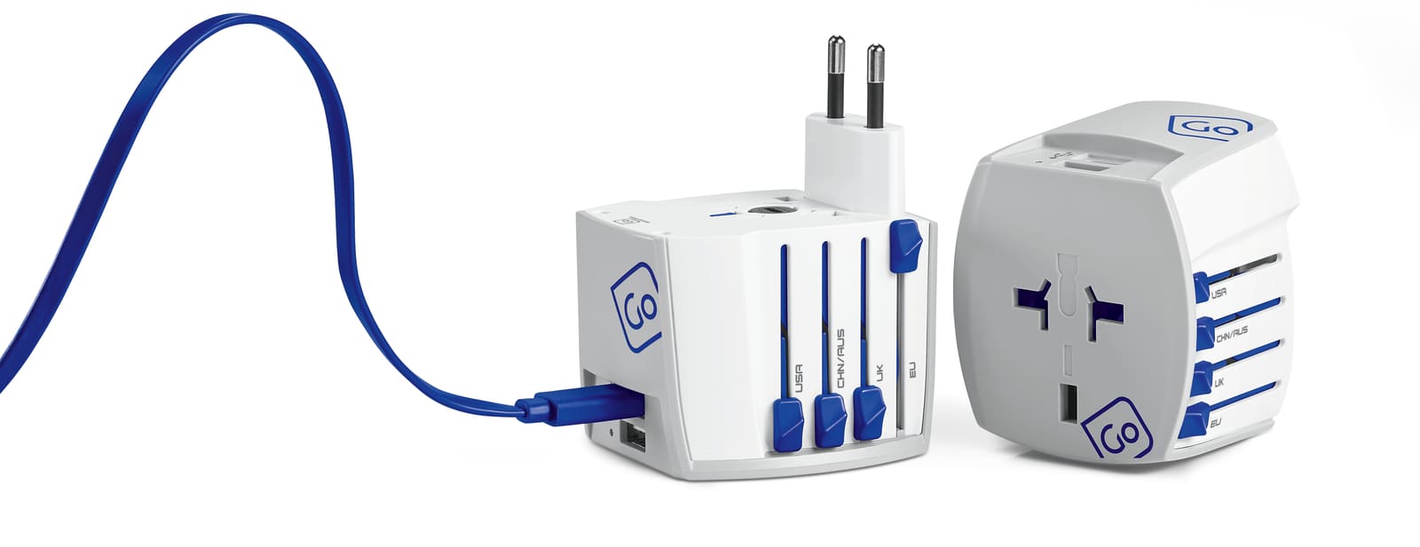 Worldwide adaptor with USB-A and USB-C